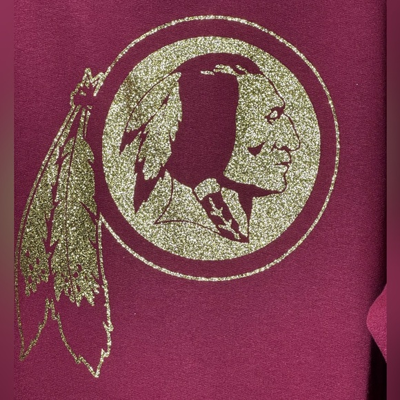 Hanes sweatshirt‎ Burgundy Gold hail RedSkins Washington Football Hoodie L NIB - Picture 3 of 14